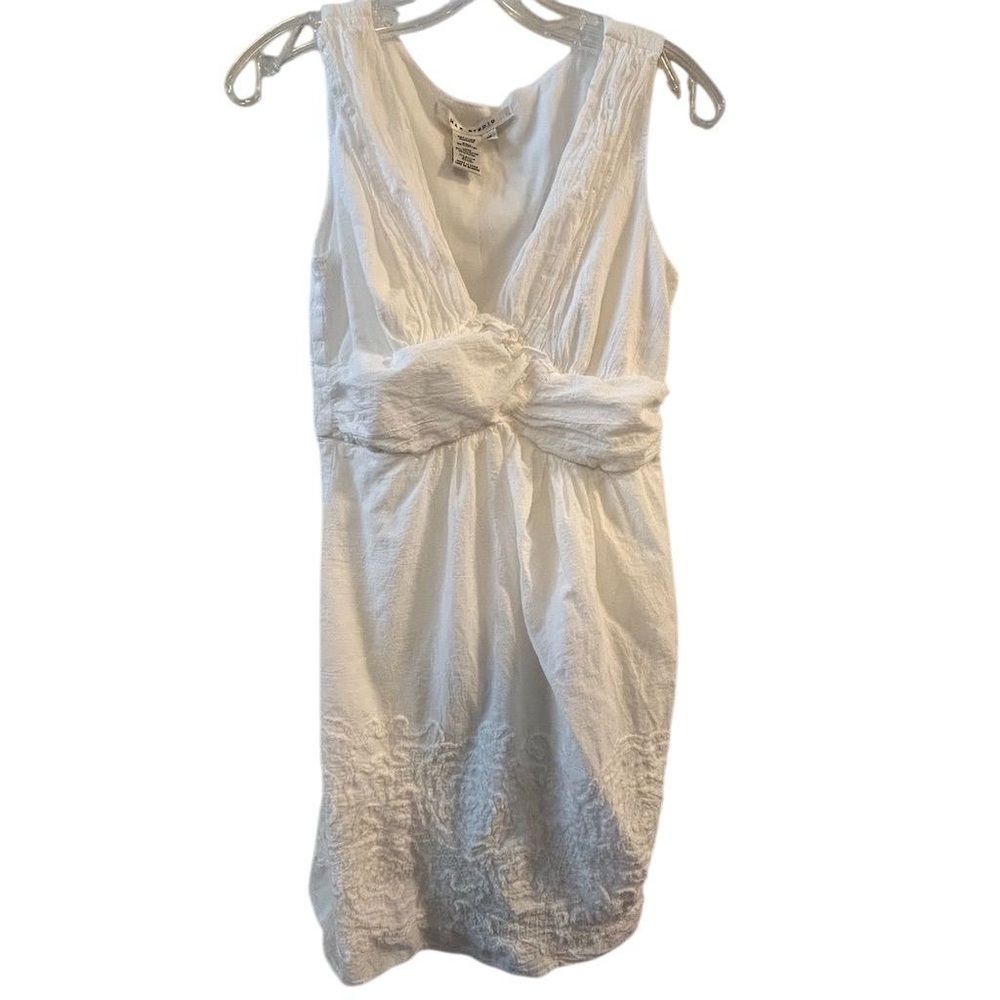 Max Studio Women's M White Sleeveless Open Back Short Dress Casual